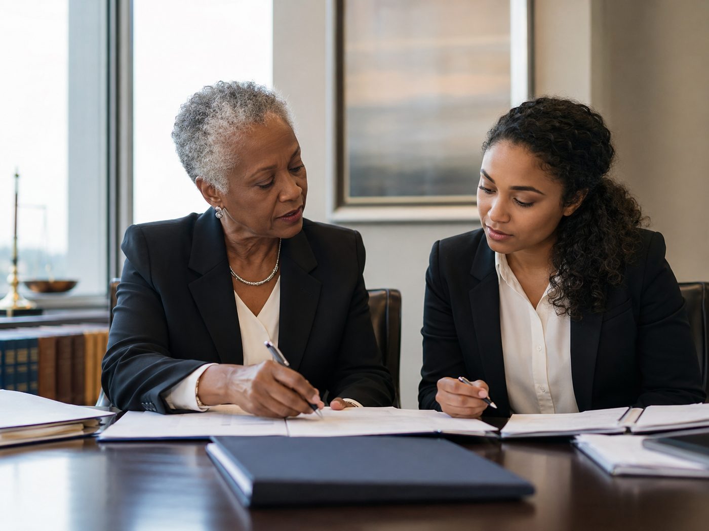 Legal consultation in a law office
