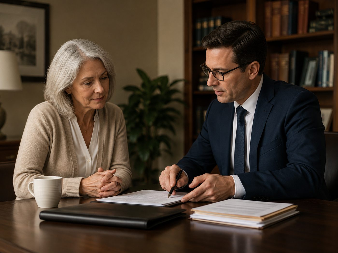 Legal team meeting around a conference table